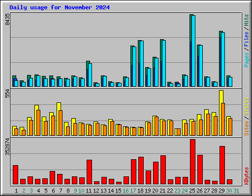 Daily usage for November 2024