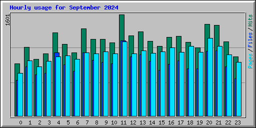 Hourly usage for September 2024