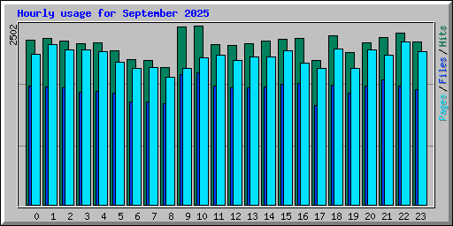 Hourly usage for September 2025