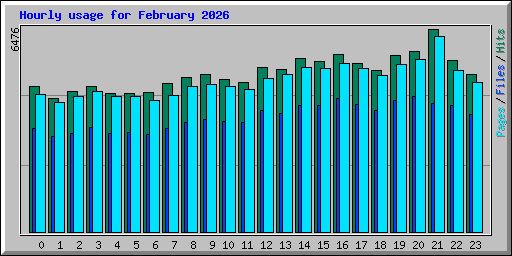 Hourly usage for February 2026