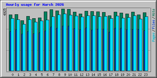 Hourly usage for March 2026