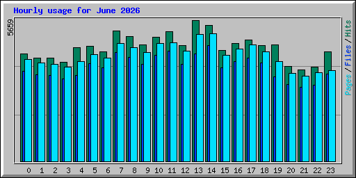 Hourly usage for June 2026
