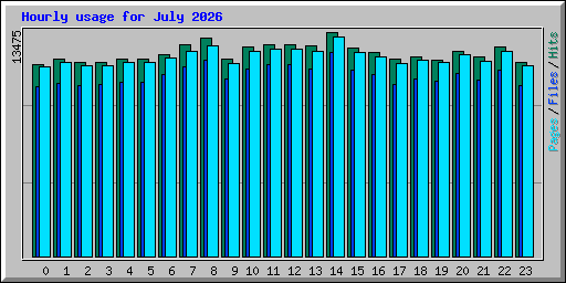 Hourly usage for July 2026